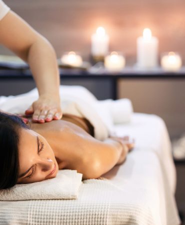 a woman getting massage